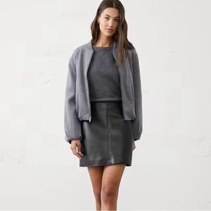 Banana Republic Factory Black Vegan Leather Skirt